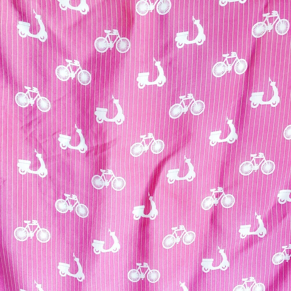 Vintage Dusty Pink Bike Bicycle Print Medium Scarf - Picture 3 of 7